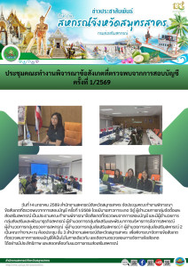 ประชุมคณะทำงานพิจารณา ข้อสังเกตที่ตรวจพบจากการสอบบัญชี ... พารามิเตอร์รูปภาพ 1